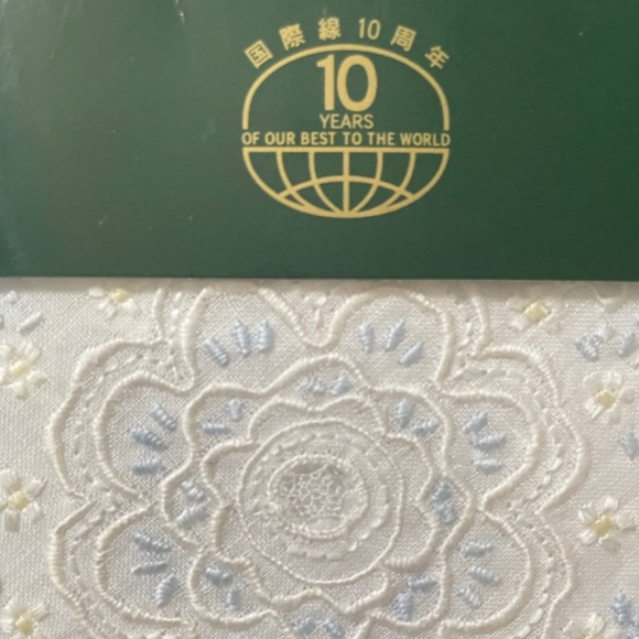 Vintage ANA Airlines 10 Year Anniversary Swatow Handkerchief - New in Pa… - Picture 2 of 6